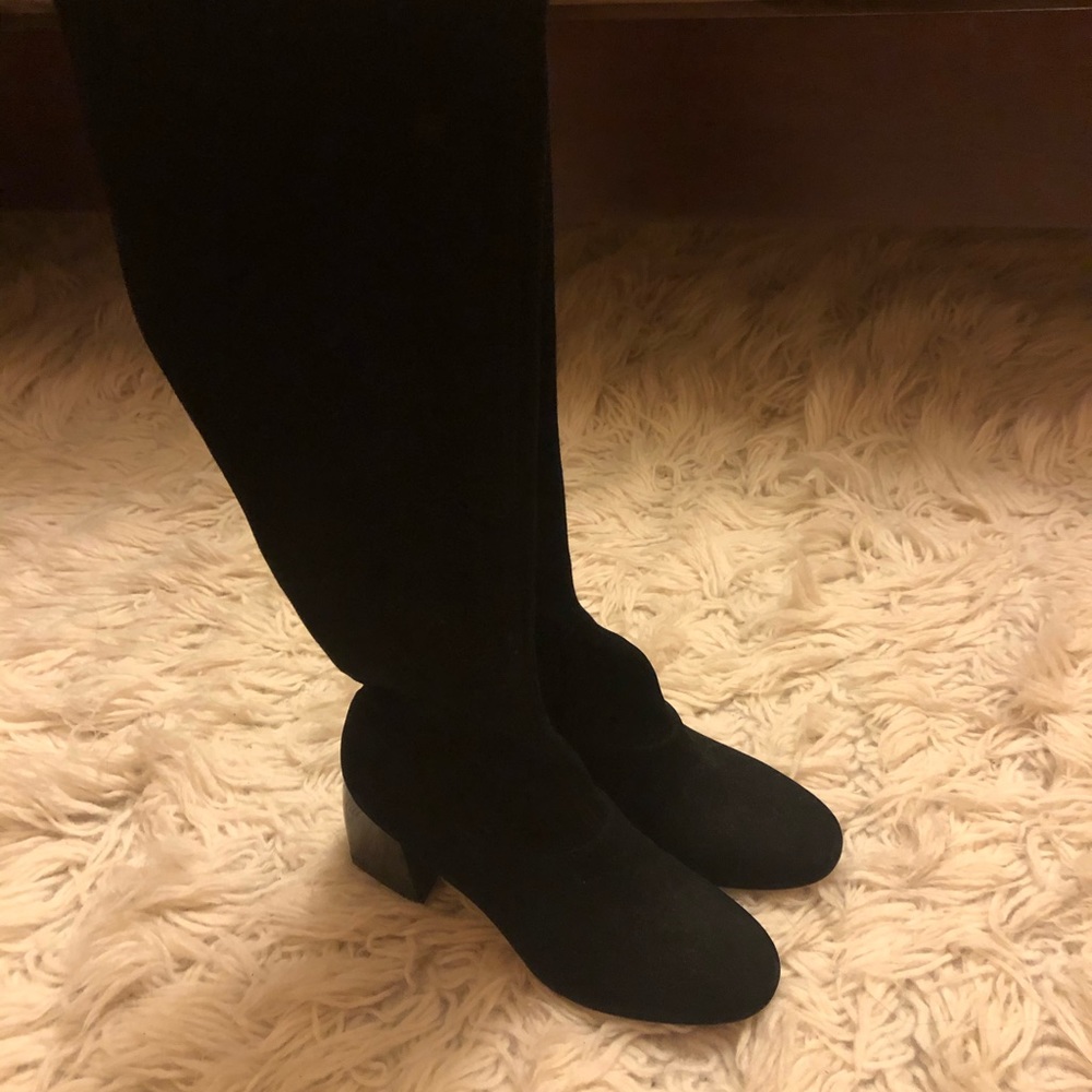 Used once very new Sportmax over-knee suede boots